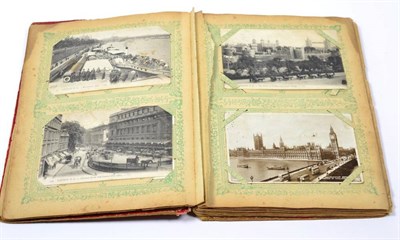 Lot 278 - Postcard album with approximately sixty cards from the North East and the Franco-British exhibition