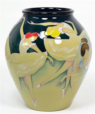 Lot 380 - Moorcroft vase, in the Degas Dancers pattern, by Emma Bossons, limited edition 11/60, 20cm high