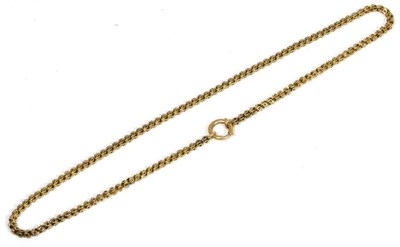 Lot 439 - A fancy beaded link chain, length 44cm, stamped '15'