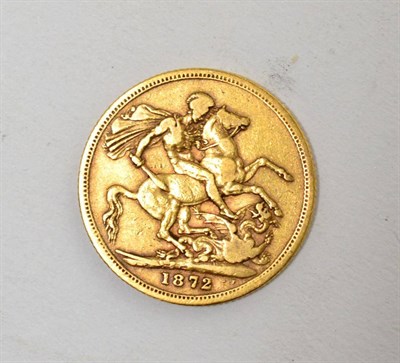 Lot 58 - A Queen Victoria 1872 gold sovereign