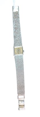 Lot 82 - A lady's 9 carat white gold wristwatch, signed Tudor, 1970, lever movement signed Tudor,...