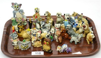 Lot 118 - A tray of Disney Wade whimsies etc