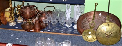 Lot 167 - A part suite of Stuart crystal drinking glasses, Lladro, Royal Doulton and Coalport figures, a pair