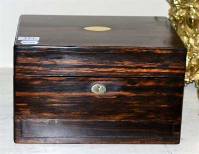 Lot 171 - A 19th century coromandel box with fitted interior and drawer