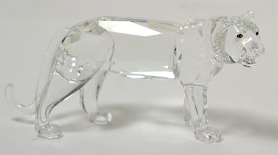 Lot 202 - A Swarovski crystal ornament, Tiger, with original box