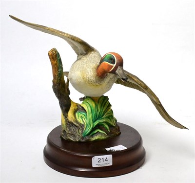 Lot 214 - Crown Staffordshire Wildfowl by Peter Scott model of ";The European Green-Winged Teal";, 1979,...