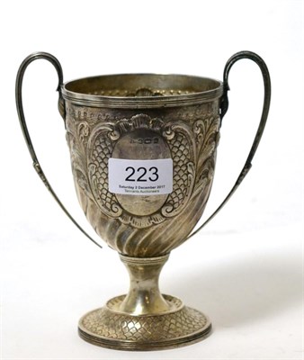 Lot 223 - A twin handled trophy cup, Fattorini & Sons (a.f.)