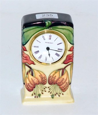Lot 235 - A modern Moorcroft Anna pattern clock