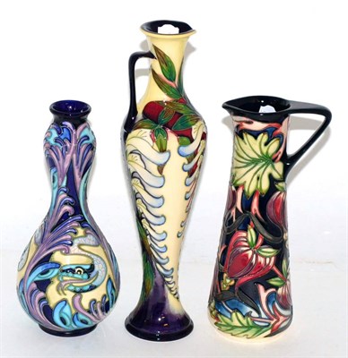 Lot 245 - Two modern Moorcroft jugs and a Moorcroft vase