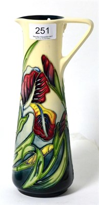 Lot 251 - A modern Moorcroft Iris pattern jug, designed by Rachel Bishop, Moorcroft Collectors Club, numbered