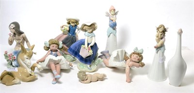 Lot 309 - Ten Lladro figures (one a.f.)