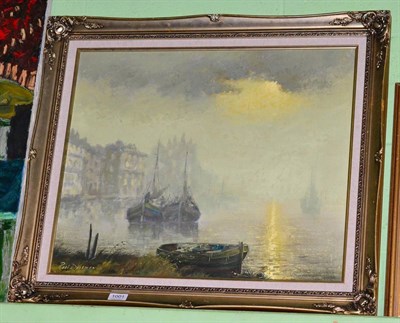 Lot 1001 - Roel Dozeman (b.1924) Dutch ";Misty Morning";, signed, oil on canvas