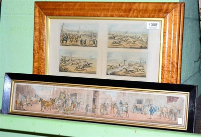 Lot 1008 - Henry Alken (British, 1785-1851) ";Six Points of a Steeple Chase"; four coaching scenes (framed...