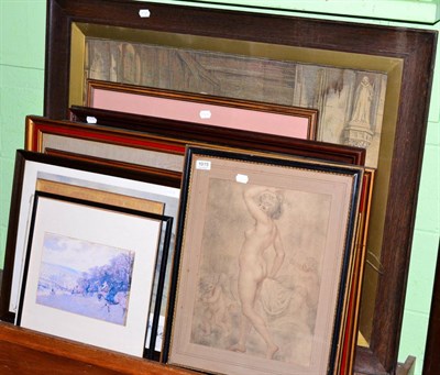 Lot 1015 - ^ A quantity of 19th century and later framed prints, engravings and textiles