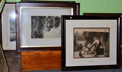 Lot 1017 - ^ After Landscer, a 19th century engraving, together with four others