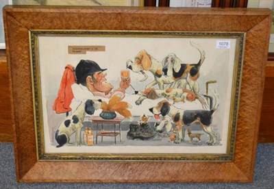 Lot 1078 - John ";Wilk"; Wilkinson (20th century) ";Huntsman Johnny is on the mend"; , signed and dated...