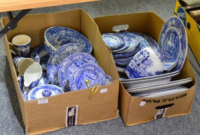 Lot 1131 - A collection of mostly Spode blue and white wares