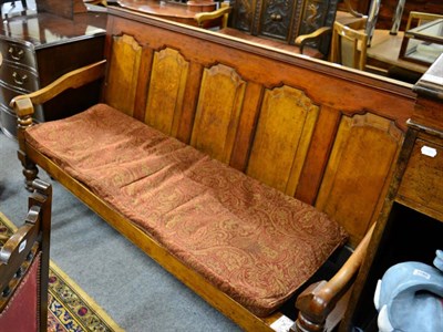 Lot 1178 - ^ An early 19th century five panel oak settle