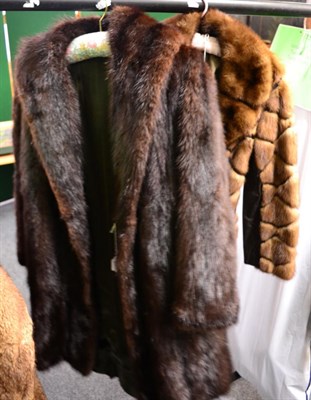 Lot 1234 - Jaeger jacket, wool coat, six assorted fur coats and jackets and box including fur hats and...