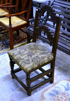 Lot 1237 - A 17th Century and later oak ladder back chair, probably Yorkshire