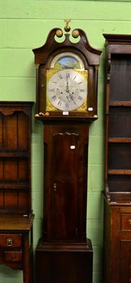 Lot 1249 - An eight day oak longcase clock, signed to the dial ";Geoffrey C Crabtree, Louth"