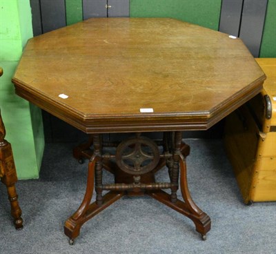 Lot 1253 - A 19th century mahogany plant table in the aesthetic taste