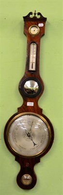 Lot 1255 - A 19th century mahogany barometer