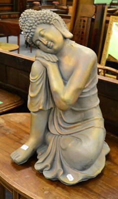 Lot 1279 - A large composition seated Buddha