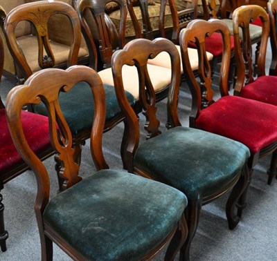 Lot 1309 - ^ A matched set of seven Victorian balloon back dining chairs