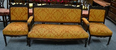 Lot 1312 - A three piece suite comprising a sofa and two chairs