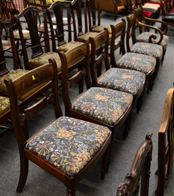 Lot 1321 - A set of six mahogany Regency style chairs