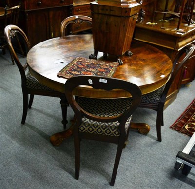 Lot 1339 - A set of four Victorian mahogany balloon back dining chairs