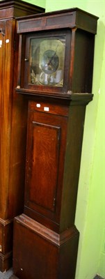 Lot 1371 - ^ A 19th century oak cased longcase clock with brass dial