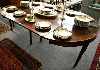 Lot 1389 - A George III mahogany D end dining table