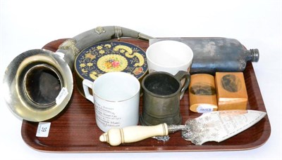 Lot 39 - A group relating to Whitby and Scarborough including a trowel 'Presented to Mrs Fry on laying a...