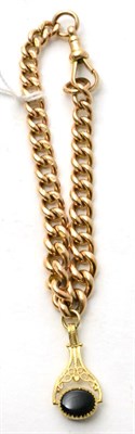 Lot 72 - A 9ct gold Albert converted to a bracelet with 9ct gold fob