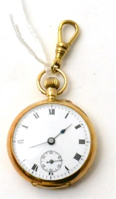 Lot 73 - A 9ct gold fob watch