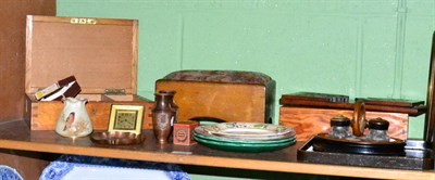 Lot 128 - Miscellaneous including ceramics, treen, copper and brass etc (qty)