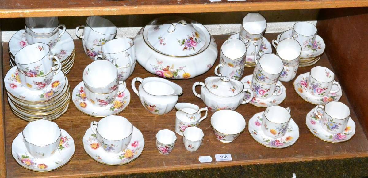 Lot 168 - A shelf of Royal Crown Derby 'Derby Posies' tea and coffee wares