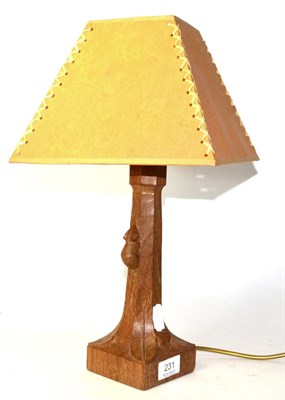 Lot 231 - A Robert Mouseman Thompson table lamp