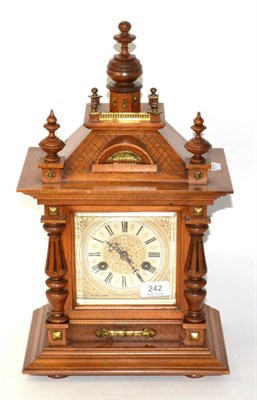 Lot 242 - Unghams wooden mantel clock