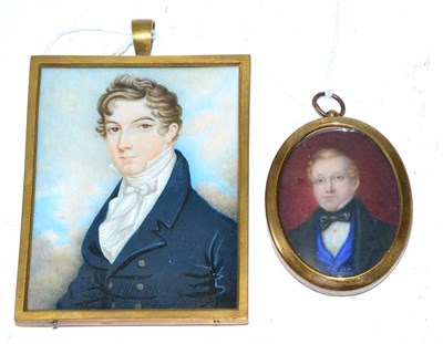 Lot 285 - Miniature portrait of Robert Acheson and another of a gentleman (2)