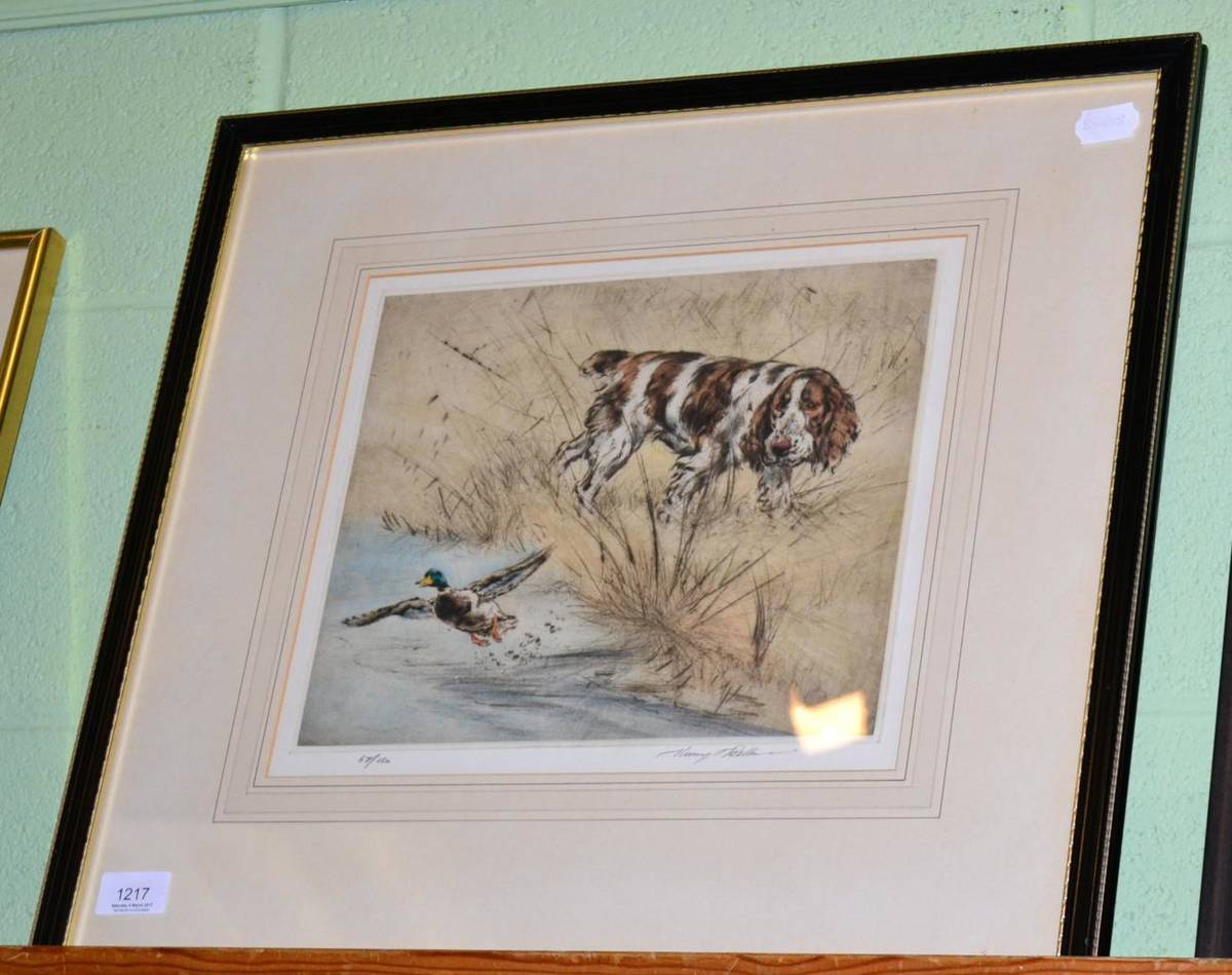 Lot 1217 - Henry Wilkinson framed dry point etching, numbered 67/150, signed in pencil