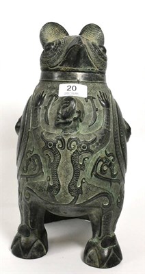 Lot 20 - A Chinese bronze mythical bird in the Shang Dynasty style