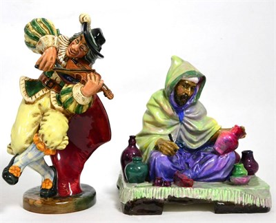 Lot 22 - Two Royal Doulton pottery figures, The Fiddler HN2171 and The Potter HN1518