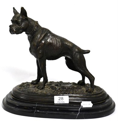 Lot 28 - A bronze model of a dog after Mene