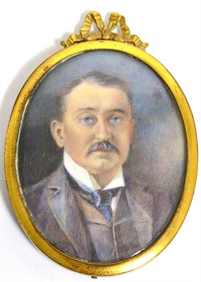 Lot 69 - An oval miniature of Cecil Rhodes