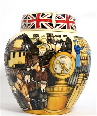 Lot 117 - A Moorcroft pottery ginger jar and cover in the Bullnose Morris pattern, designed by Paul Hilditch