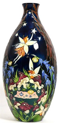 Lot 123 - A modern Moorcroft 'The Tea Party' pattern vase, designed by Nicola Slaney