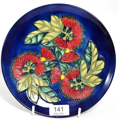 Lot 141 - Moorcroft pottery: a Pohutakawa pattern plate, limited edition number 51/220 signed by John...